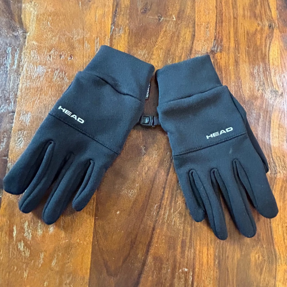 HEAD SENSATEC Touchscreen Running Gloves Black Silicone Grip Size Small